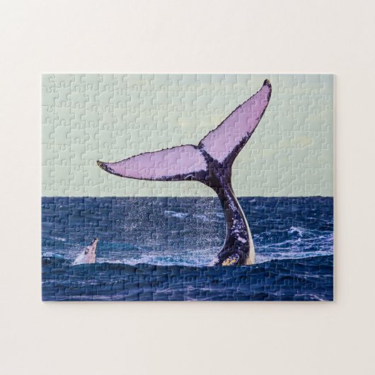 Humpback Whale Tail Fluke Jigzaag Puzzle Legpuzzel (Horizontaal)