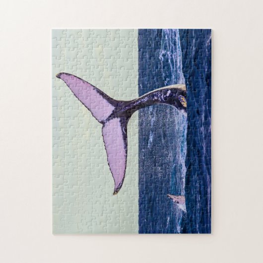Humpback Whale Tail Fluke Jigzaag Puzzle Legpuzzel (Verticaal)