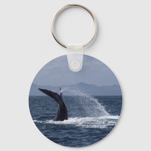 Humpback Whale Tail Splash Sleutelhanger (Voorkant)
