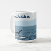 Humpback Whale Tale Schilderachtig Alaska Coffee M Koffiemok (Voorkant links)