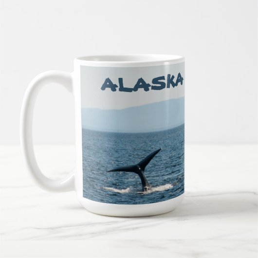 Humpback Whale Tale Schilderachtig Alaska Coffee M Koffiemok (Links)