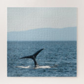 Humpback Whale Tale Schilderachtig Alaska Jigzaag Legpuzzel (Horizontaal)