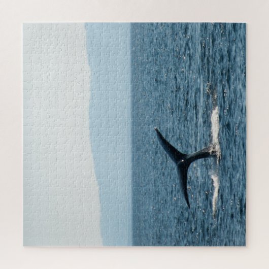 Humpback Whale Tale Schilderachtig Alaska Jigzaag Legpuzzel (Verticaal)
