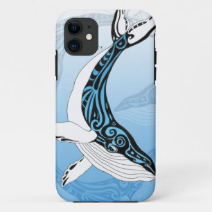 Humpback Whale Tribal Blue Art Case-Mate iPhone Case