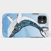 Humpback Whale Tribal Blue Art Case-Mate iPhone Case (Achterkant (horizontaal))