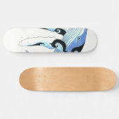 Humpback Whale Tribal Spirit Blue Art Persoonlijk Skateboard (Horizontaal)