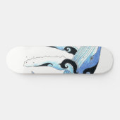 Humpback Whale Tribal Spirit Blue Art Persoonlijk Skateboard (Horizontaal)