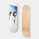 Humpback Whale Tribal Spirit Blue Art Persoonlijk Skateboard (Voorkant)