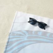 Humpback Whale Tribal Spirit Blue Art Strandlaken (In situ)