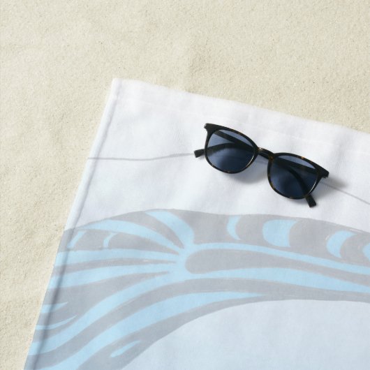 Humpback Whale Tribal Spirit Blue Art Strandlaken (In situ)