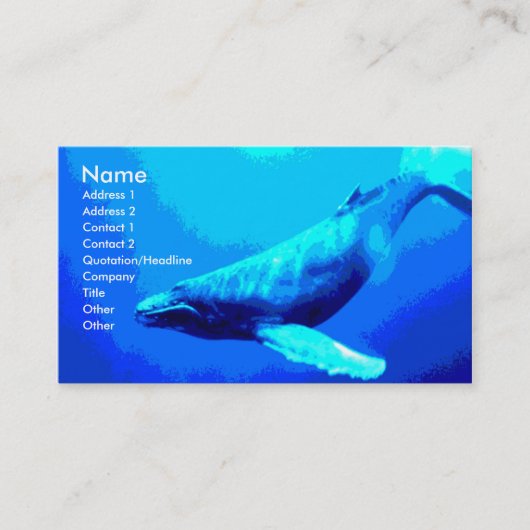 Humpback Whale Visitekaartje (Voorkant)