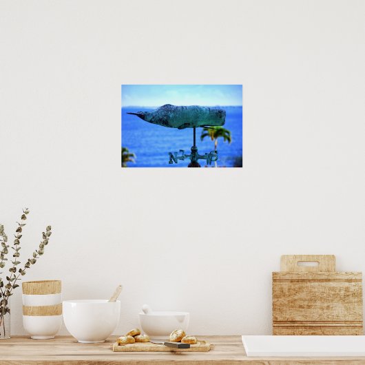 Humpback Whale Weather Vane Poster (Keuken)