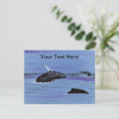 Humpback Whales Briefkaart (Staand voorkant)