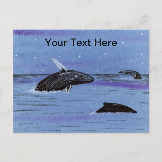Humpback Whales Briefkaart (Voorkant)