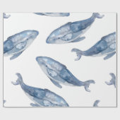 Humpback Whales in Waterverf Cadeaupapier (Vlak)