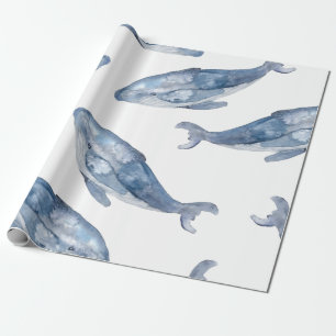 Humpback Whales in Waterverf Cadeaupapier