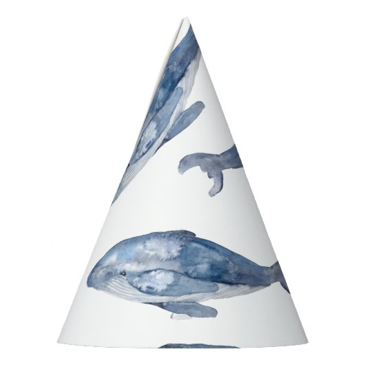 Humpback Whales in Waterverf Feesthoedjes (Links)