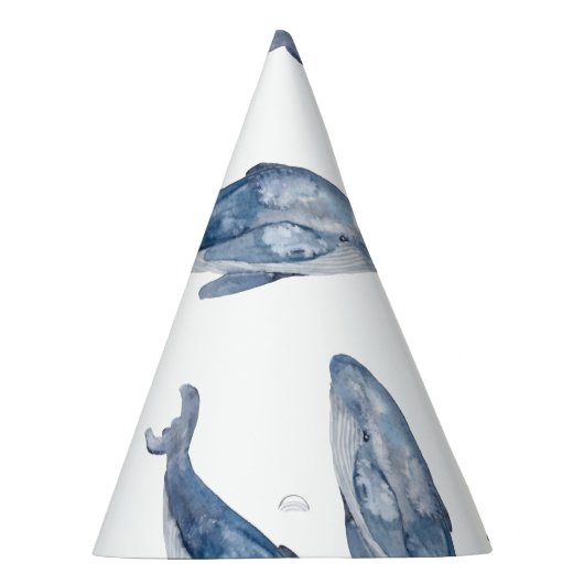 Humpback Whales in Waterverf Feesthoedjes (Rechts)