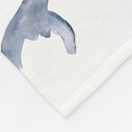 Humpback Whales in Waterverf Fleece Deken (Hoek)