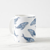 Humpback Whales in Waterverf Koffiemok (Voorkant links)