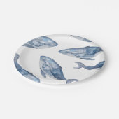 Humpback Whales in Waterverf Papieren Bordje (Gekanteld)