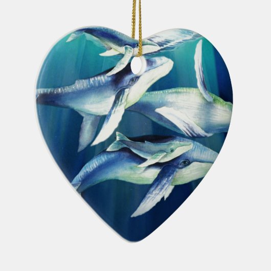 Humpback Whales Keramisch Ornament (Rechts)