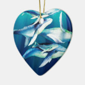 Humpback Whales Keramisch Ornament (Links)
