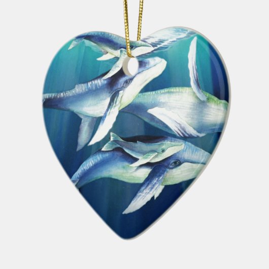 Humpback Whales Keramisch Ornament (Links)