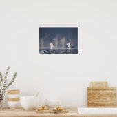 Humpback Whales Megaptera novaeangliae) Poster (Keuken)