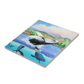 Humpback Whales Tegeltje (Zijkant)