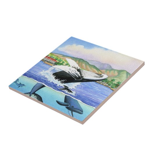 Humpback Whales Tegeltje (Zijkant)