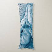 Humpbacks Blue  Map Lichaamskussen (Voorkant Verticaal)