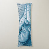 Humpbacks Blue  Map Lichaamskussen (Achterkant (Verticaal))