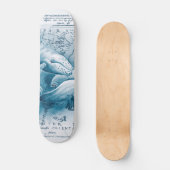 Humpbacks Blue Map Persoonlijk Skateboard (Voorkant)