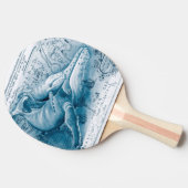 Humpbacks Blue Map Tafeltennisbatje (Zijkant)