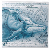 Humpbacks Blue  Map Tegeltje (Voorkant)