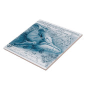 Humpbacks Blue  Map Tegeltje (Zijkant)