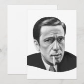 Humphrey Bogart Feestdagenkaart (Voorkant / Achterkant)