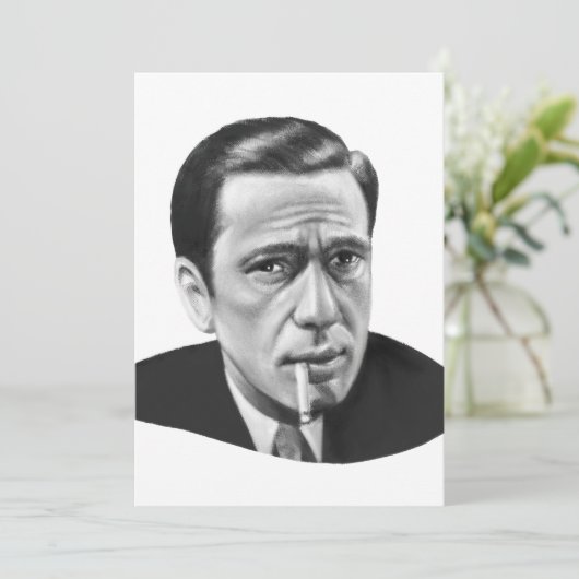 Humphrey Bogart Feestdagenkaart (Staand voorkant)
