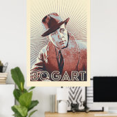 Humphrey Bogart Vector Kunstwerk Poster (Thuiskantoor)