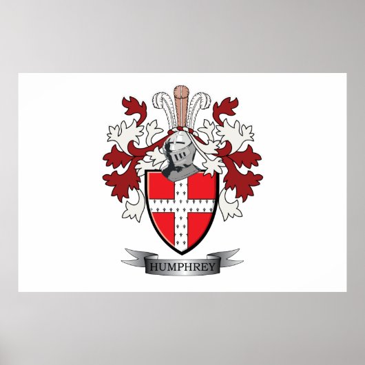 Humphrey Family Crest Coat of Arms Poster (Voorkant)