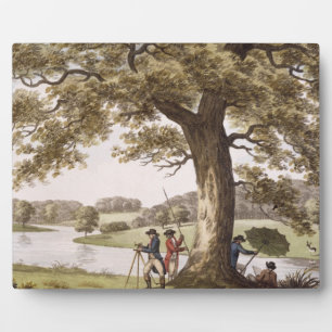 Humphrey Repton landt met Theodolite (colou) Fotoplaat