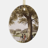 Humphrey Repton landt met Theodolite (colou) Keramisch Ornament (Rechts)