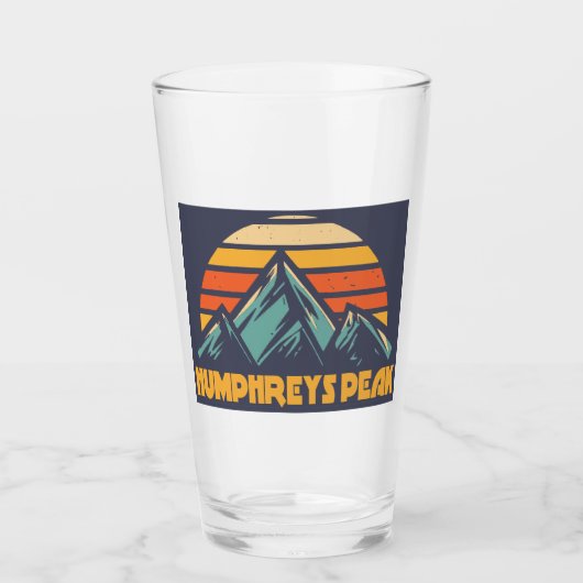 Humphreys Peak Arizona Retro Turquoise Glas (Voorkant)