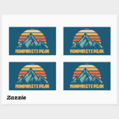 Humphreys Peak Arizona Retro Turquoise Rechthoekige Sticker (Vel)