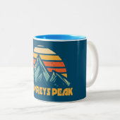 Humphreys Peak Arizona Retro Turquoise Tweekleurige Koffiemok (Voorkant rechts)