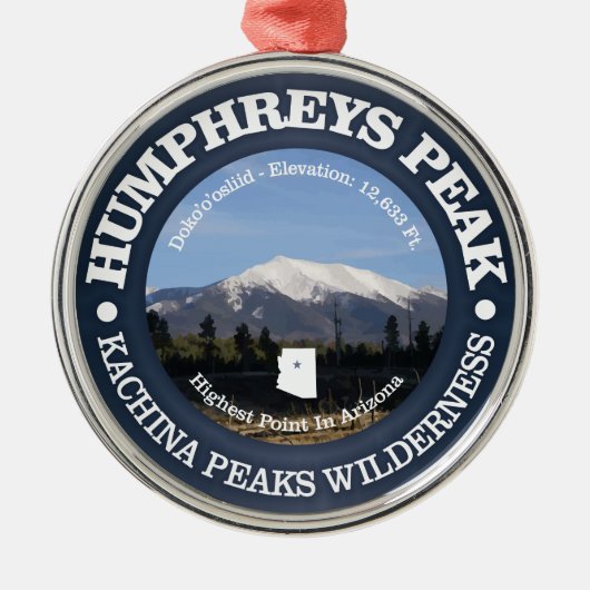 Humphrey's Peak Metalen Ornament (Voorkant)