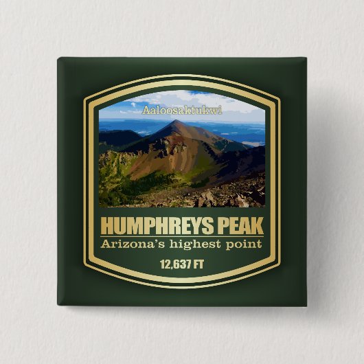 Humphreys Peak (PF) Vierkante Button 5,1 Cm (Voorkant)