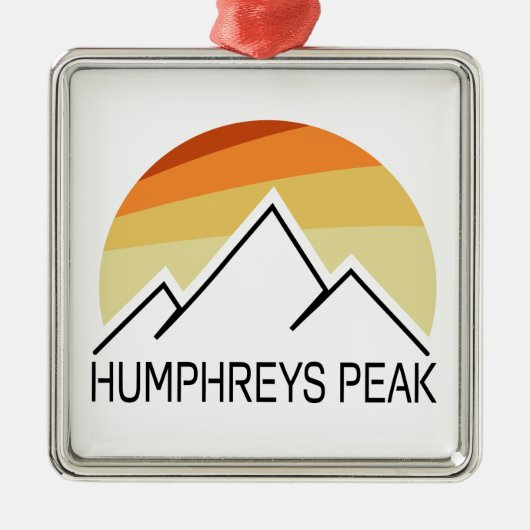 Humphreys Peak Retro Metalen Ornament (Voorkant)