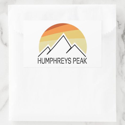 Humphreys Peak Retro Rechthoekige Sticker (Tas)